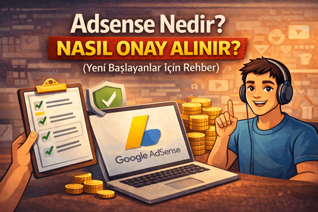 Adsense Nedir? Nasıl Onay Alınır? (Yeni Başlayanlar İçin Rehber)
