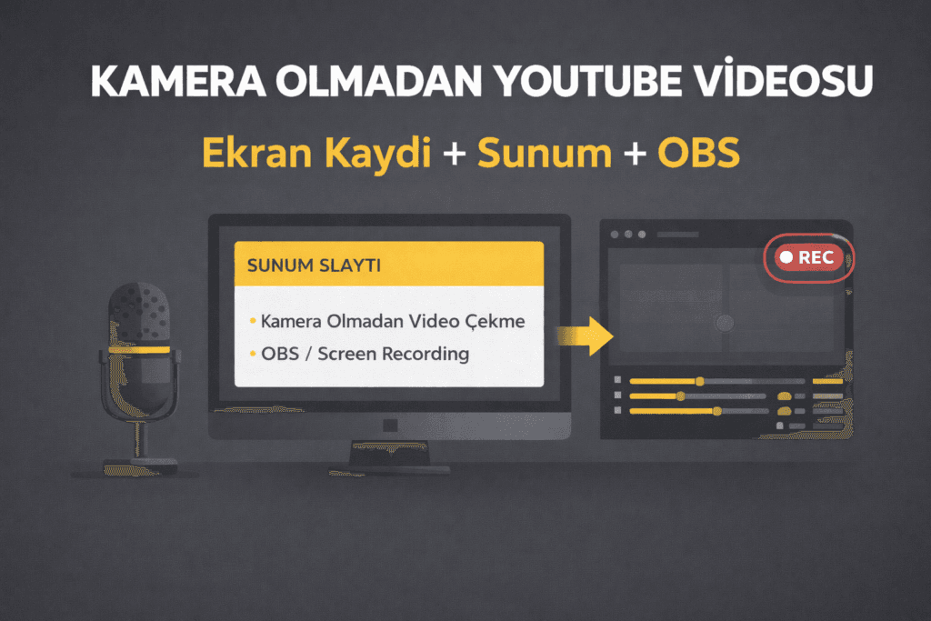 Kamera Olmadan YouTube Videosu Nasıl Çekilir? (Ekran Kaydı Sistemi)