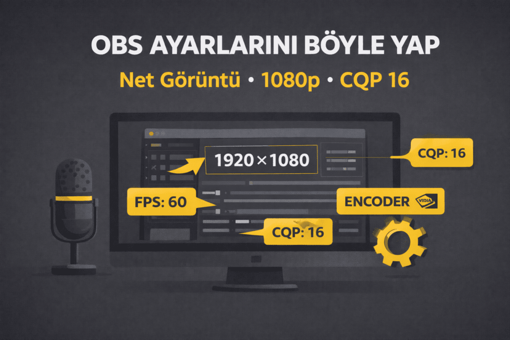 OBS ile Profesyonel Ekran Kaydı Ayarları (Net Görüntü Rehberi)