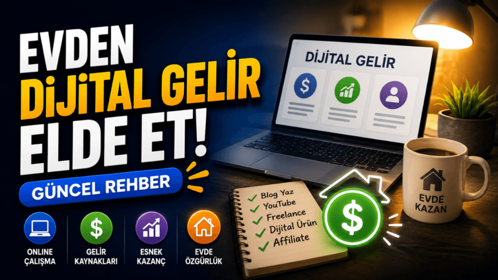 Evden Dijital Gelir Elde Etmenin Yolları (Güncel Rehber)