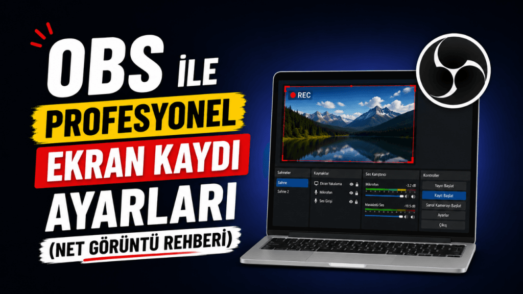 OBS ile Profesyonel Ekran Kaydı Ayarları (Net Görüntü Rehberi)