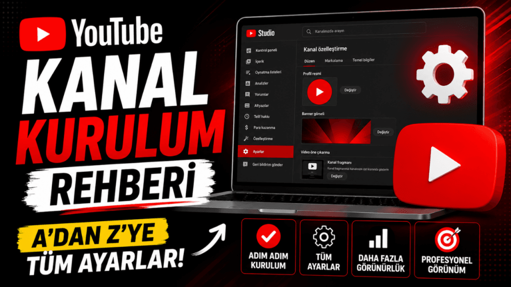 YouTube Kanal Kurulum Rehberi (A’dan Z’ye Tüm Ayarlar)