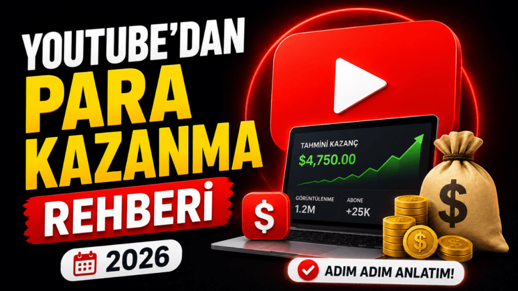 YouTube Para Kazanma Şartları 2026 (Güncel Rehber)