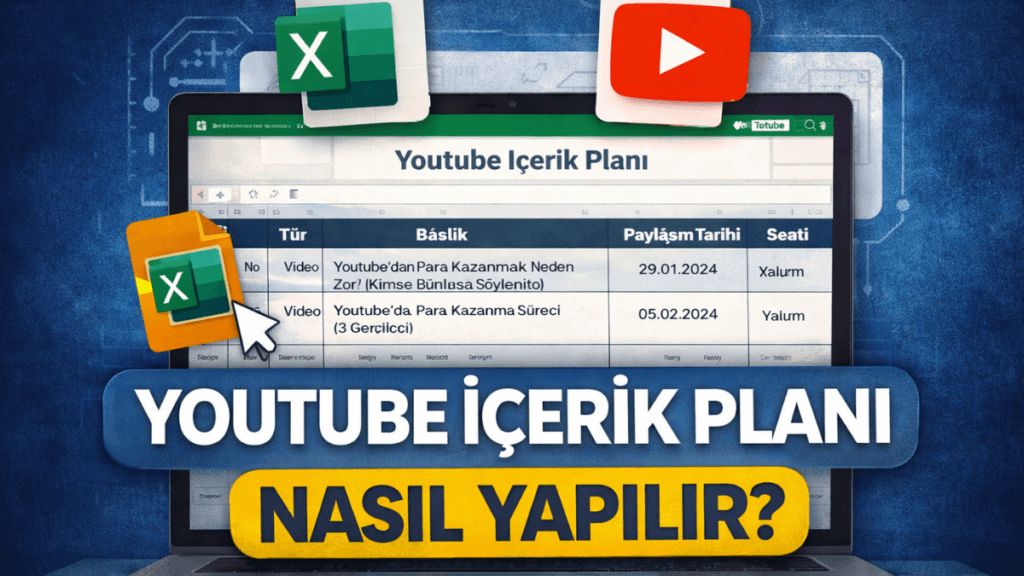 YouTube İçerik Planı Nasıl Yapılır? (Excel ile Adım Adım Rehber)