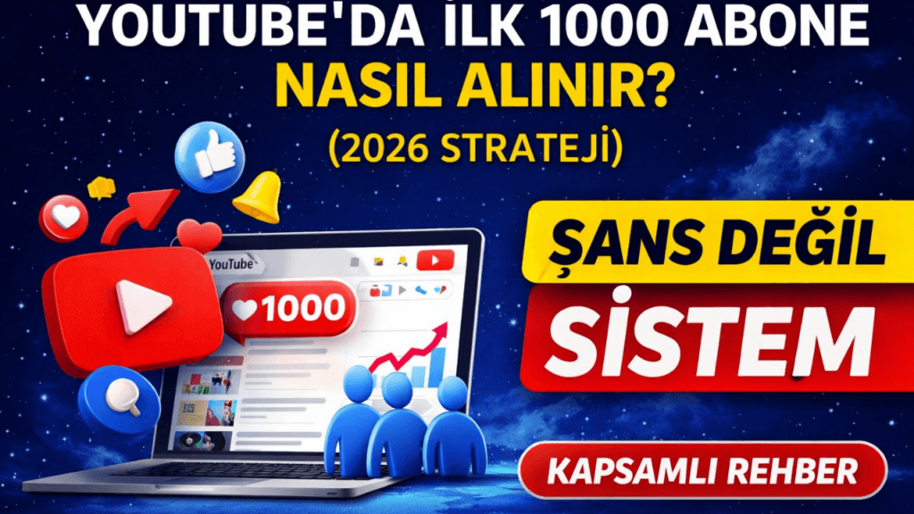 YouTube’da İlk 1000 Abone Nasıl Alınır? (2026 Strateji)