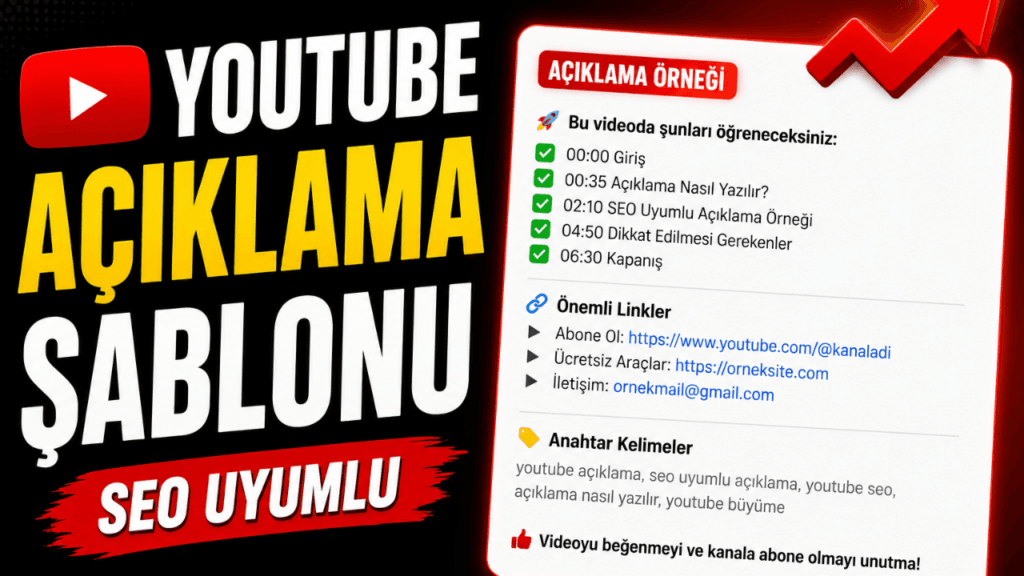 YouTube Açıklama Şablonu Nasıl Olmalı? (SEO Uyumlu Rehber)