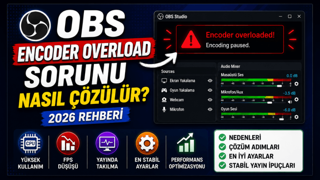OBS Encoder Overload Sorunu Nasıl Çözülür? (2026 Rehberi)