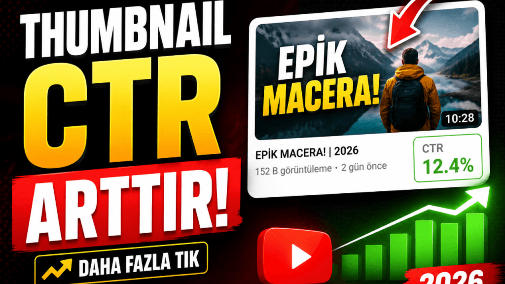 YouTube Thumbnail CTR Oranı Nasıl Artırılır? (2026 Rehberi)