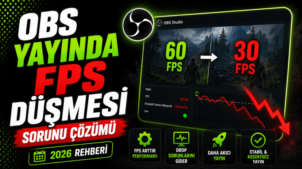 OBS Yayında FPS Düşmesi Sorunu Çözümü (2026 Rehberi)