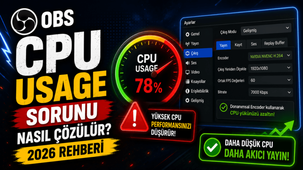 OBS CPU Usage Sorunu Nasıl Çözülür? (2026 Rehberi)